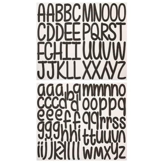 Black Large Marker Font Alphabet Stickers by Recollections&#x2122;